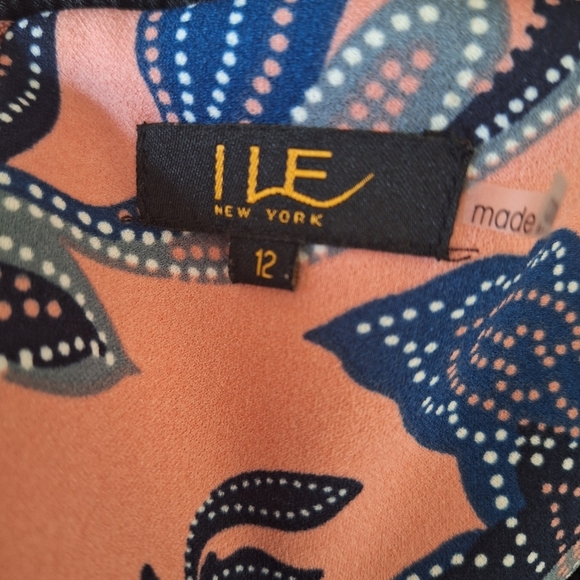 I Le New York Womens Flare Dress Floral Short Sleeve Scallop Neck Officecore 12 - Picture 3 of 12